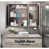Cefito Bathroom Vanity Mirror with Storage Cabinet - Natural - Cefito