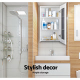 Cefito Bathroom Vanity Mirror with Storage Cabinet - White - Cefito