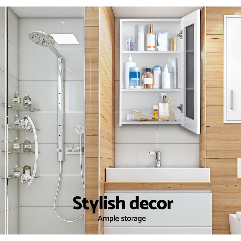Cefito Bathroom Vanity Mirror with Storage Cabinet - White - Cefito
