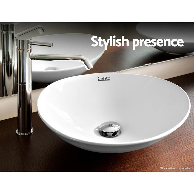 Cefito Ceramic Oval Sink Bowl White
