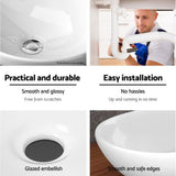 Cefito Ceramic Oval Sink Bowl White