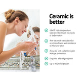 Cefito Ceramic Bathroom Basin Sink Vanity Above Counter Basins Bowl Black White - Cefito