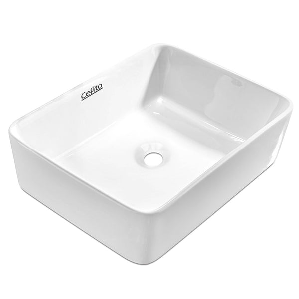 Cefito Ceramic Rectangle Sink Bowl - White - Cefito