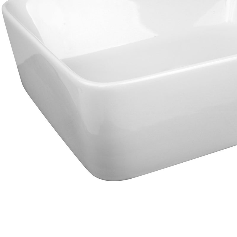 Cefito Ceramic Rectangle Sink Bowl - White - Cefito