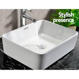 Cefito Ceramic Rectangle Sink Bowl - White - Cefito