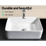 Cefito Ceramic Rectangle Sink Bowl - White - Cefito