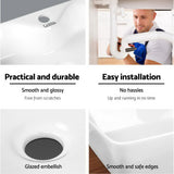 Cefito Ceramic Rectangle Sink Bowl White