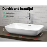 Cefito Ceramic Rectangle Sink Bowl White