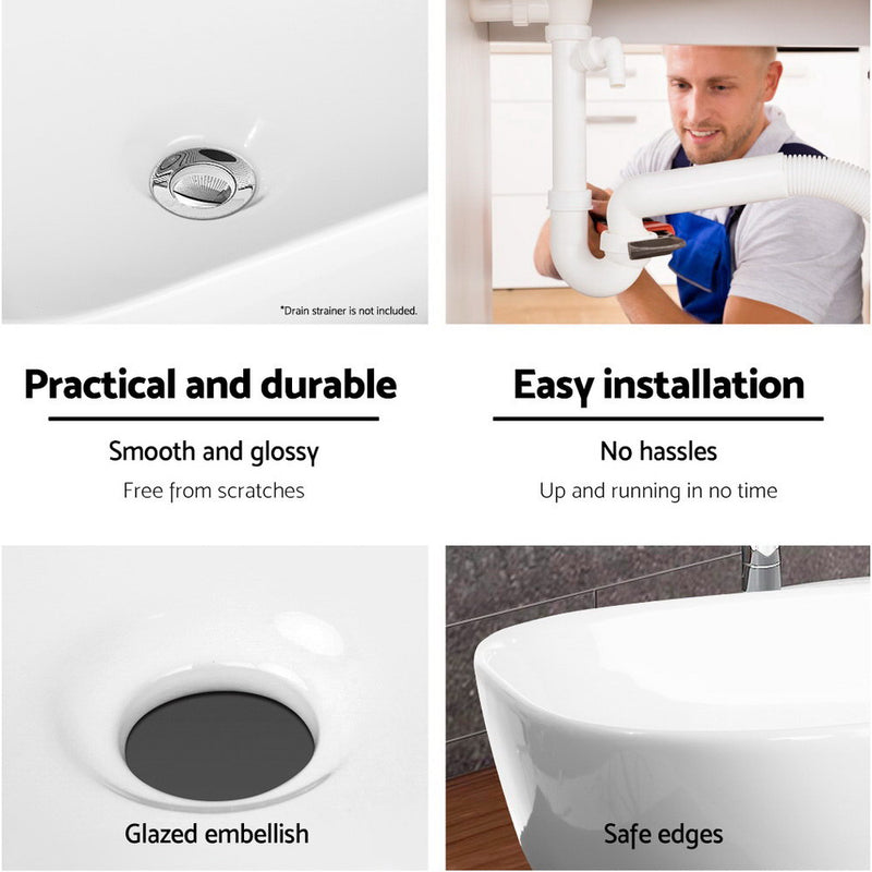 Cefito Ceramic Bathroom Basin Sink Vanity Above Counter Basins White