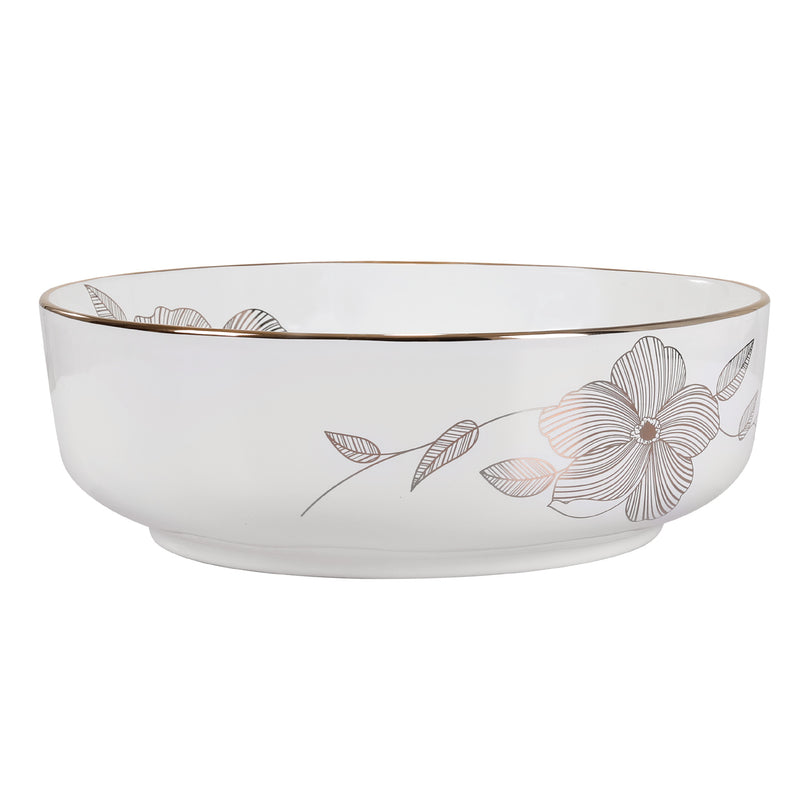 Cefito Bathroom Basin Ceramic Vanity Sink Hand Wash Bowl with Pattern 41x41cm - Cefito