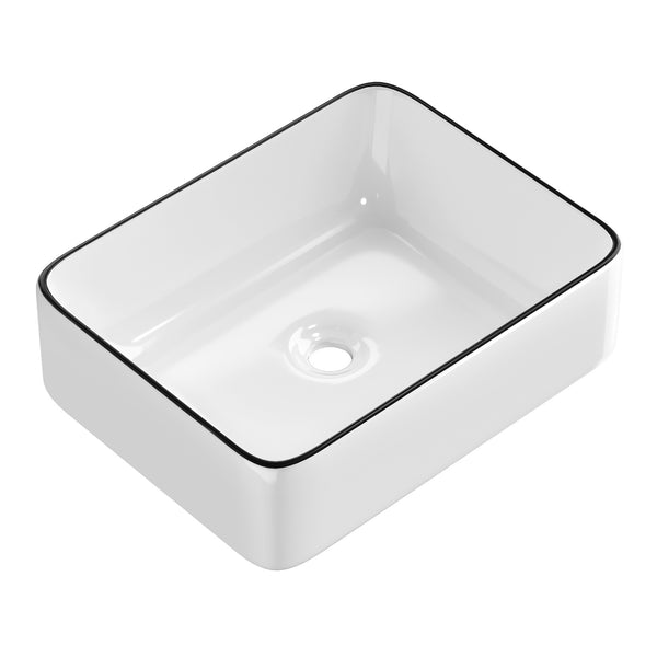 Cefito Bathroom Basin Ceramic Vanity Sink Hand Wash Bowl Above Counter 48x37cm - Cefito