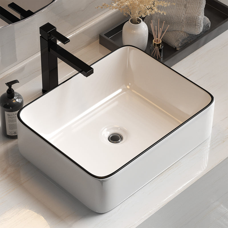 Cefito Bathroom Basin Ceramic Vanity Sink Hand Wash Bowl Above Counter 48x37cm - Cefito