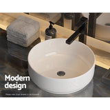 Cefito Bathroom Basin Ceramic Vanity Basin Above Counter White Hand Wash - Cefito
