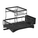 Cefito Dish Rack Expandable Drying Drainer Cutlery Holder Tray Kitchen 2 Tiers - Cefito