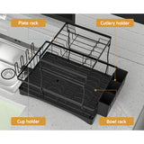 Cefito Dish Rack Expandable Drying Drainer Cutlery Holder Tray Kitchen 2 Tiers - Cefito