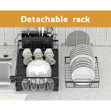 Cefito Dish Rack Expandable Drying Drainer Cutlery Holder Tray Kitchen 2 Tiers - Cefito