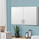 Cefito Wall Cabinet Storage Bathroom Kitchen Bedroom Cupboard Organiser White - Cefito