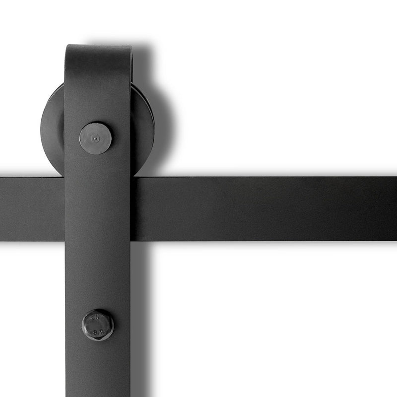 Cefito Sliding Barn Door Hardware Track Set 2.44m Roller Kit Slide Office - Cefito