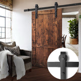 Cefito Sliding Barn Door Hardware Track Set 2.44m Roller Kit Slide Office - Cefito