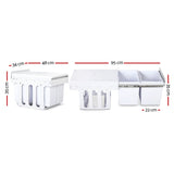 Cefito 2 x 15L Pull Out Bin White