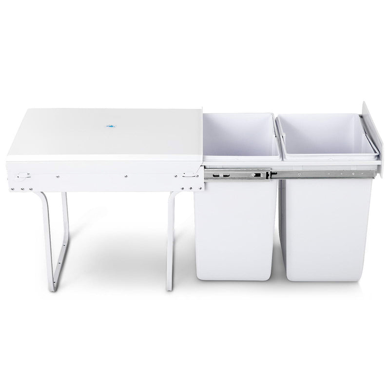 Cefito 2 x 20L Pull Out Bin White