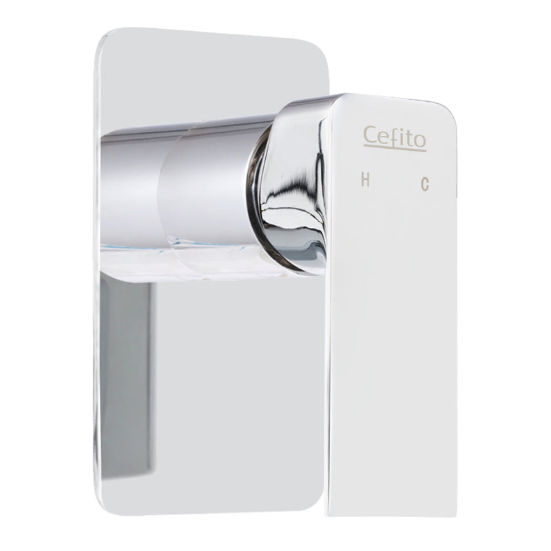 Cefito Bathroom Mixer Tap Faucet Rain Shower head Set Hot And Cold Diverter DIY Chrome - Cefito