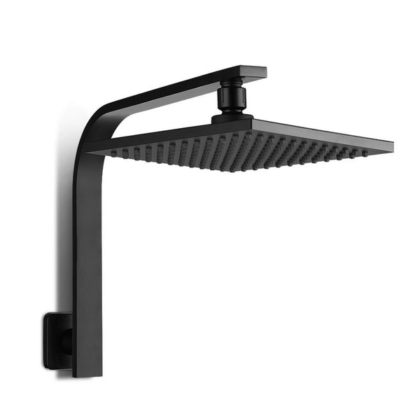 Cefito WELS 8 Rain Shower Head Set Bathroom Gooseneck Square Faucet High Pressure Hand Held Black