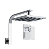 Cefito WELS 8 Rain Shower Head Set Bathroom Gooseneck Square Mixer Hand Held High Pressure Silver