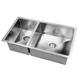 Cefito 71cm x 45cm Stainless Steel Kitchen Sink Under/Top/Flush Mount Silver - Cefito