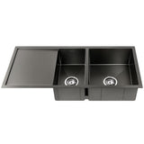 Cefito 100cm x 45cm Stainless Steel Kitchen Sink Under/Top/Flush Mount Black - Cefito