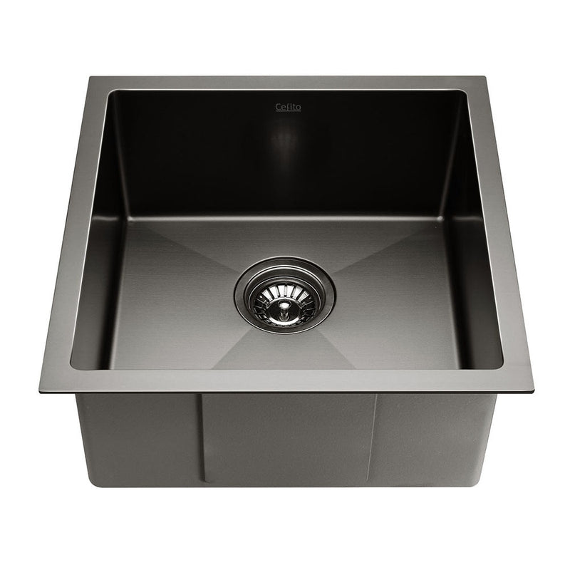 Cefito 440mm x 440mm Stainless Steel Sink Black