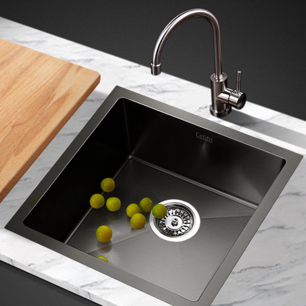 Cefito 440mm x 440mm Stainless Steel Sink Black