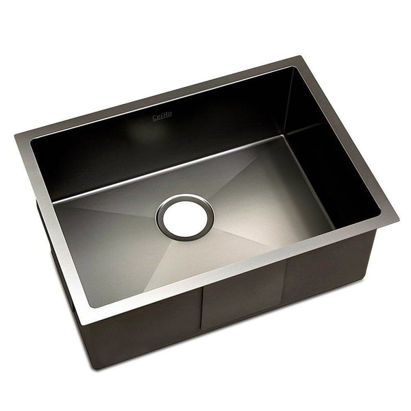 Cefito 600mm x 450mm Stainless Steel Sink Black