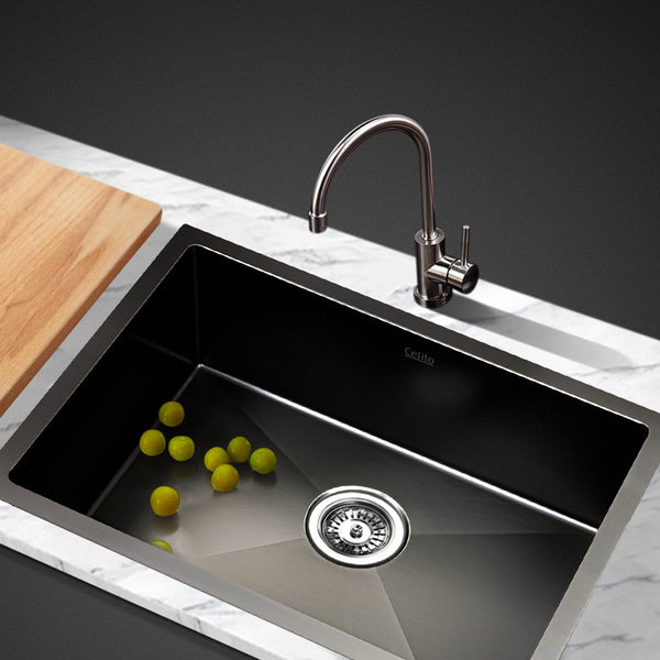 Cefito 600mm x 450mm Stainless Steel Sink Black