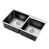 Cefito 80cm x 45cm Stainless Steel Kitchen Sink Flush/Drop-in Mount Silver - Cefito