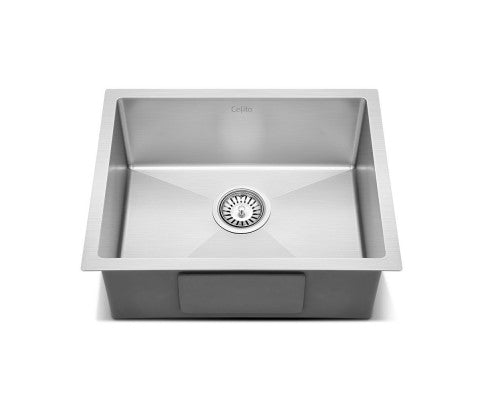 Cefito 540mm x 440mm Stainless Steel Kitchen Laundry Sink Single Bowl Nano Silver