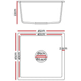 Cefito Stone Kitchen Sink 450X450MM Granite Under/Topmount Basin Bowl Laundry White - Cefito