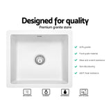 Cefito Granite Stone Kitchen Laundry Sink Bowl Top or Under mount 460mm x 410mm White