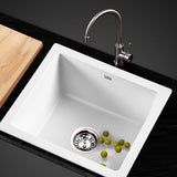 Cefito Granite Stone Kitchen Laundry Sink Bowl Top or Under mount 460mm x 410mm White