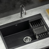 Cefito Kitchen Sink 80X48CM Granite Stone Kitchen Sinks in Black - Cefito