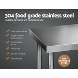 Cefito 1219mm x 610mm Commercial Stainless Steel Kitchen Bench