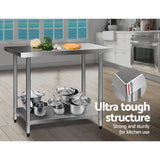 Cefito 1219mm x 610mm Commercial Stainless Steel Kitchen Bench