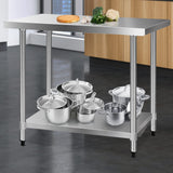 Cefito 1219mm x 610mm Commercial Stainless Steel Kitchen Bench