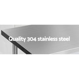 Cefito 1524mm x 610mm Commercial Stainless Steel Kitchen Bench