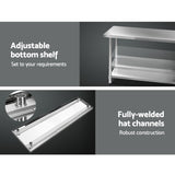 Cefito 1829mm x 610mm Commercial Stainless Steel Kitchen Bench