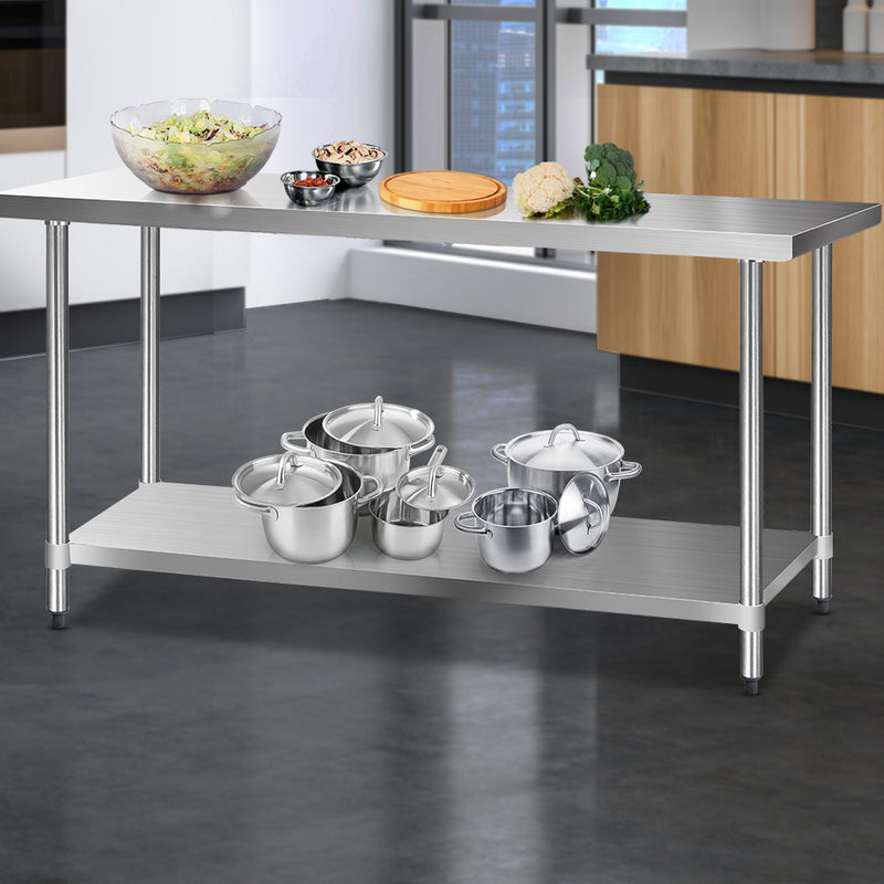 Cefito 1829mm x 610mm Commercial Stainless Steel Kitchen Bench