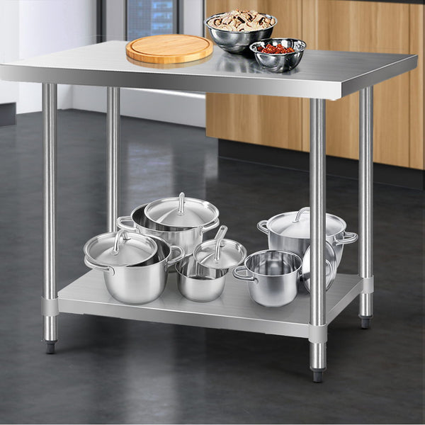 Cefito 610mm x 1219mm Commercial Stainless Steel Kitchen Bench