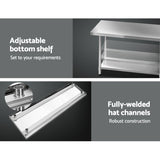 Cefito 1829mm x 762mm Commercial Stainless Steel Kitchen Bench