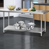 Cefito 1829mm x 762mm Commercial Stainless Steel Kitchen Bench