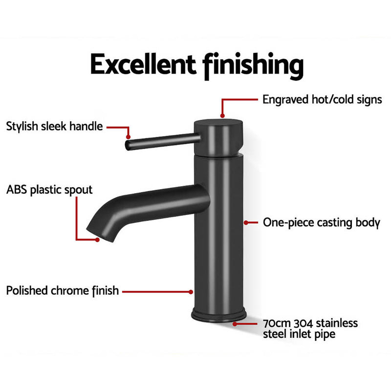 Cefito Basin Mixer Tap Faucet Black - Cefito